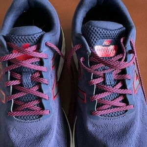 New Balance Men's Navy and Red Athletic Shoes